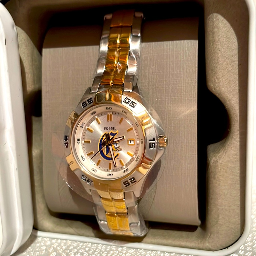 Fossil Heritage Silver And Gold Bracelet Watch